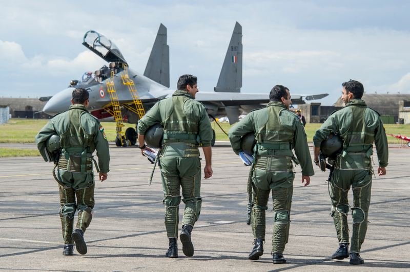 Illustration for article titled Photos: India's Su-30MKI Flankers Sparred With Royal Air Force Typhoons